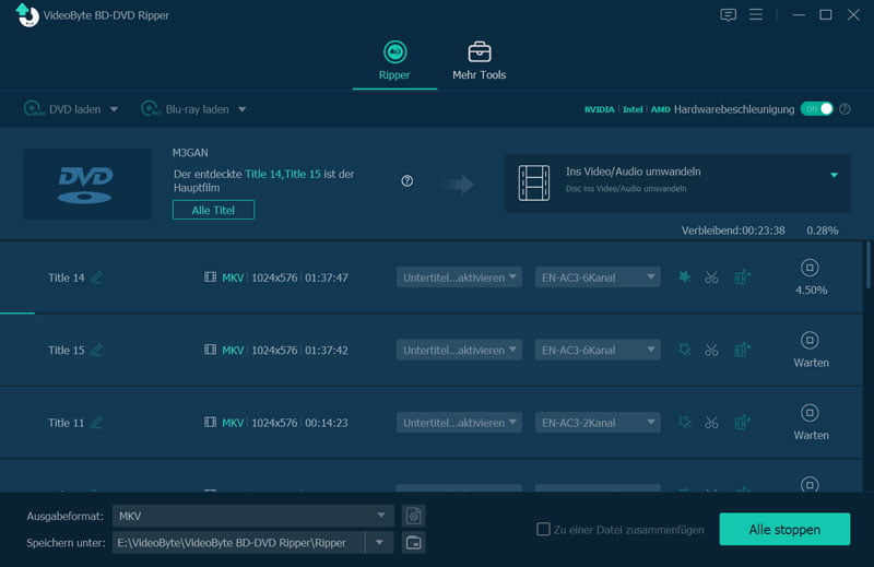 DVD mit VideoByte BD-DVD Ripper digitalisieren