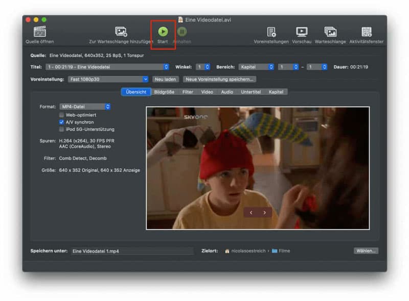DVD in MP4 umwandeln mit HandBrake