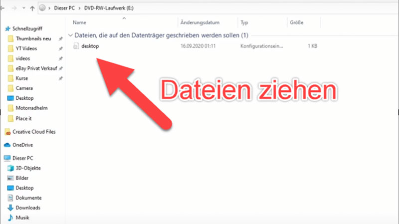 Dateien ziehen