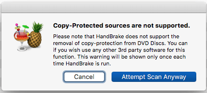 Handbrake nicht funktioniert für geschützte DVD
