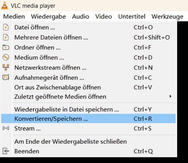 Auf Konvertieren/Speichern klicken