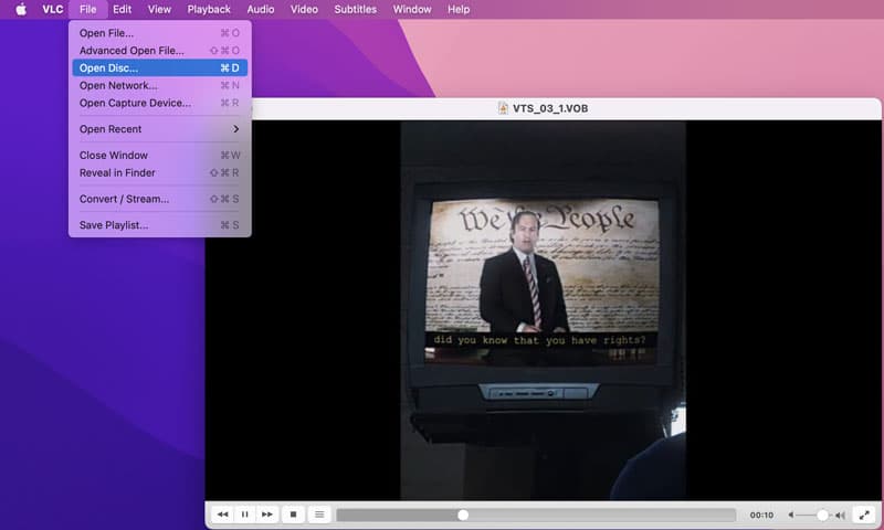 DVD mit VLC auf Mac abspielen