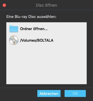 Blu-ray-Disc öffnen