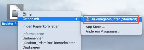ISO-Datei öffnen unter Mac