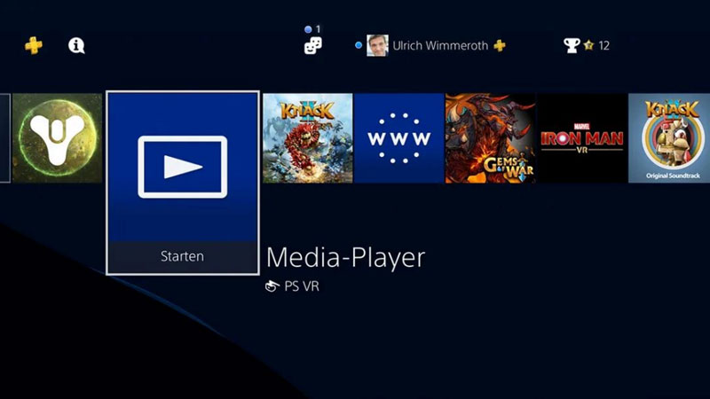 Media Player App öffnen
