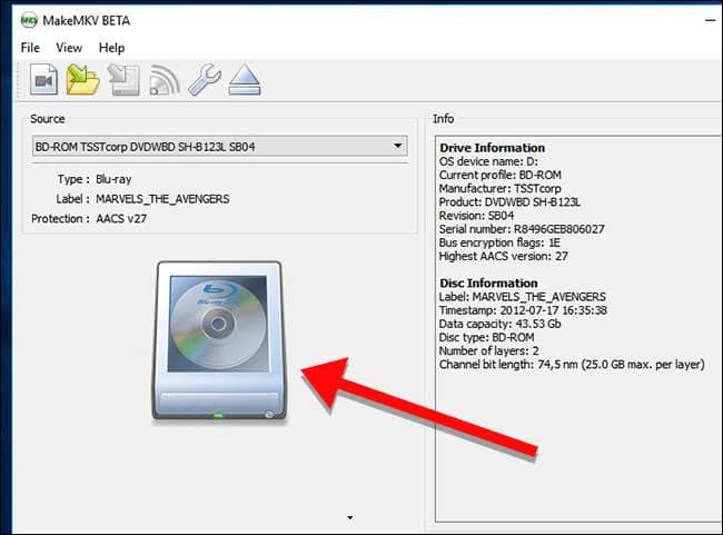Blu-ray auf MakeMKV laden