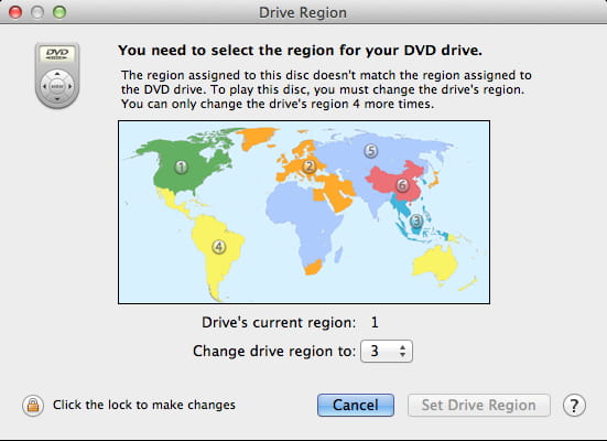 DVD Regionalcode auf Mac ändern